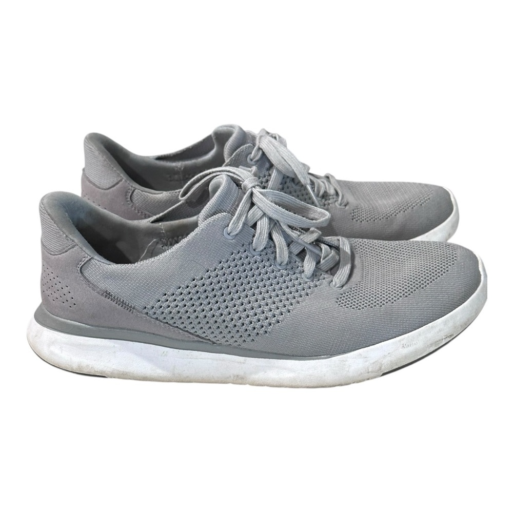 Kizik Men’s Prague Hands-Free Slip-On Sneakers Gray Knit Size 12 (W‎ 13.5)
